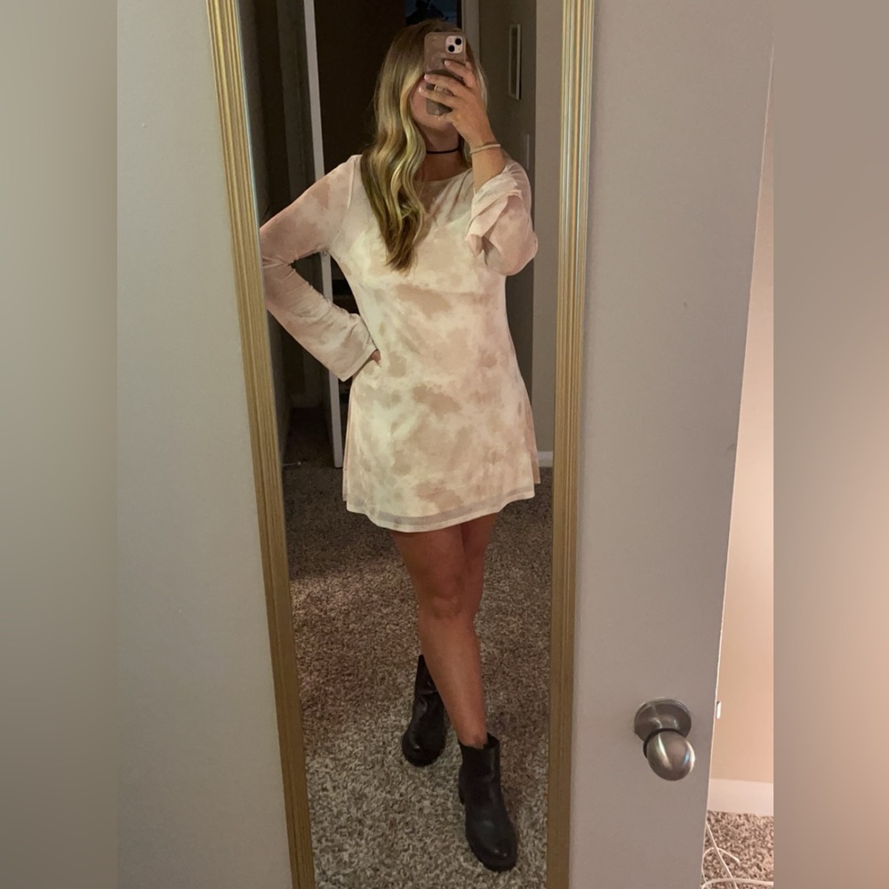American Eagle Outfitters Beige Mesh dress